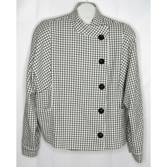 CAbi Windowpane Jacket; Size M - Picture 4 of 6